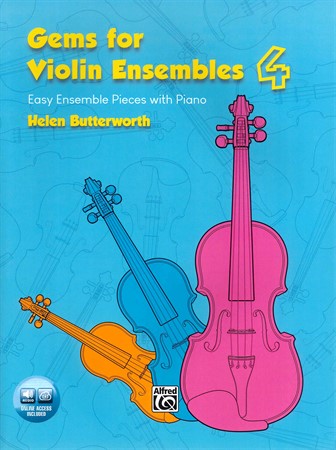 Omslag till Gems for Violin Ensembles 4 med arrangemang för fiolensemble