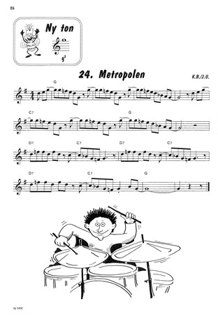 Noter från Blåsbus 2 Sopranblockflöjt - flöjtskolan för dig som vill lära dig spela blockflöjt.