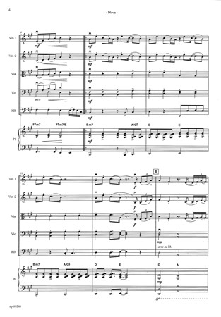 Inlaga exempel från partitur till Move -  Musik för stråkorkester