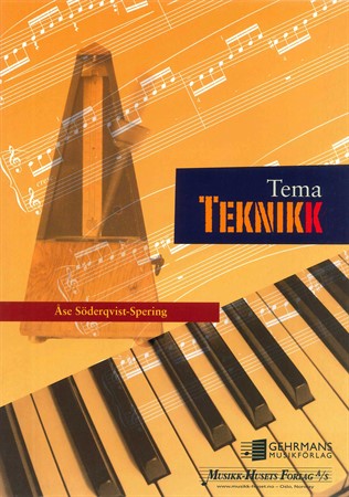 Omslag till boken Tema Teknikk med teknikövningar och korta musikstycken för pianisten