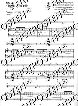 Notbild från notboken Music Through Time: Flute Book 1 med noter till flöjt samt pianoackompanjemang