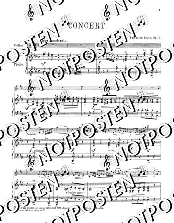 Notbild från Seitz Concerto in D Op.15 for Violin and Piano