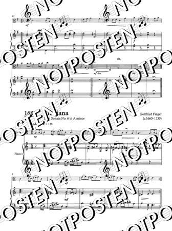 Notbild från Time Pieces for Viola: Music through the Ages med noter för altfiol