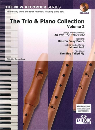 Omslag till The Trio & Piano Collection vol. 2 med låtar för tre blockflöjter och ett piano
