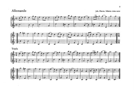 Exempel inlaga från  Leichte Duette für zwei gleiche Blockflöten