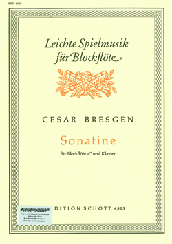 Cesar Bresgen Sonatine Für Blockflöte Und Klavier