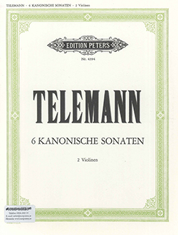 Telemann 6 Kanonische Sonaten 2 Violinen