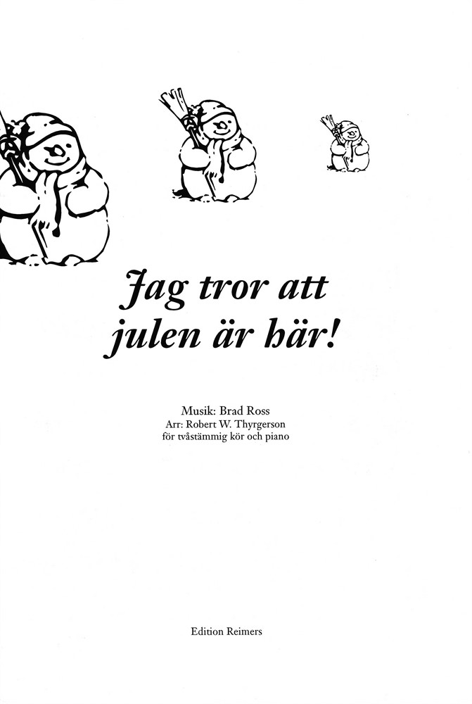 Jag tror att julen är här (SA+Piano)