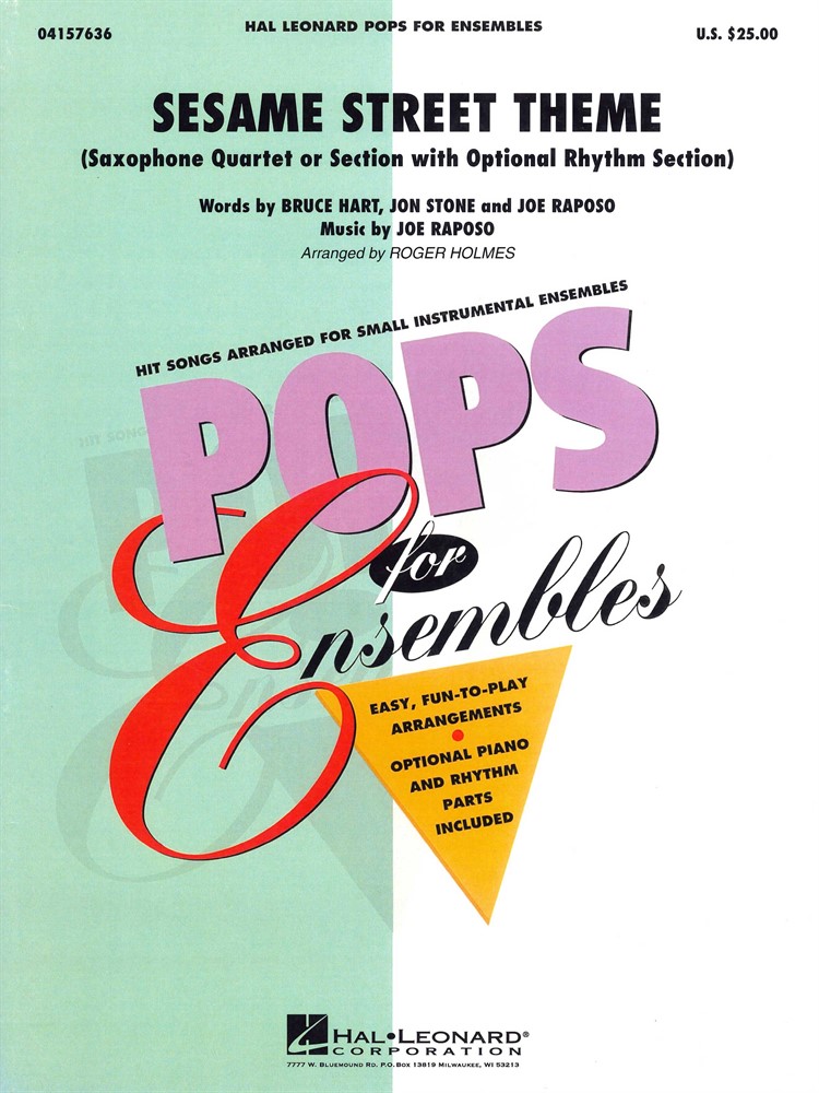 Pops for Ensembles: Sesame Street Theme Saxophone Quartet