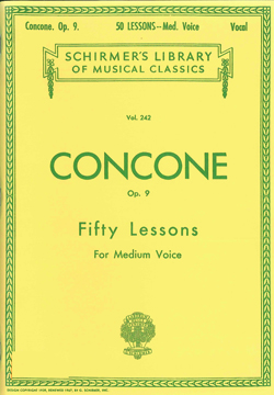 Concone Op.9 Fifty Lessons For Medium Voice