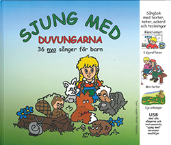 Omslag till notboken Sjung med Duvungarna med hela 36 nya låtar att sjunga