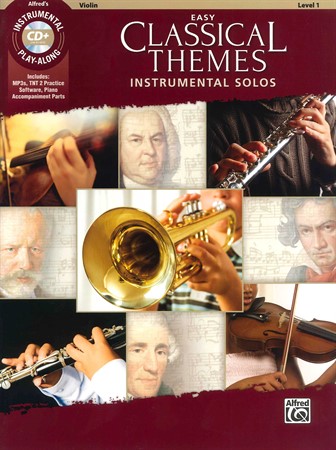 Omslag till Easy Classical Themes: Instrumental Solos med noter i lätta arrangemang för fiol