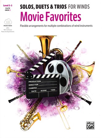 Omslag till notsamlingen Solos, Duets & Trios for Winds: Movie Favorites (Flute/Oboe)