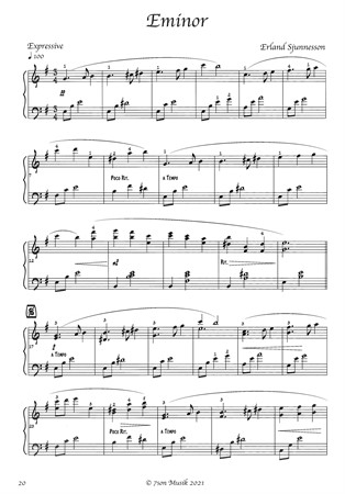Noter ur Music For Piano 4 - Nordic Piano Ballads: enkla till medelsvåra solostycken i nordisk stil.