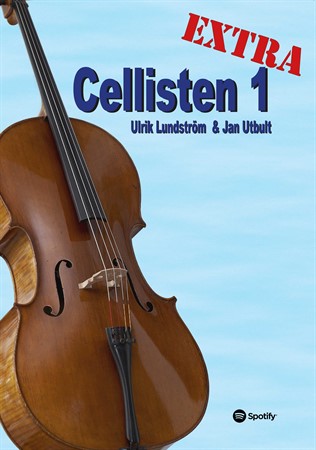 Omslag till repertoarboken Cellisten 1 EXTRA med 31 låtar i första läget för dig som spelar cello