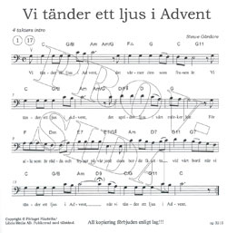 Noter från Ulrik Lundströms Julcellisten - med jullåtar i varierande svårighetsgrad för cello.