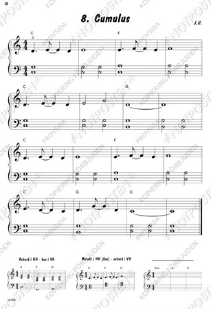 Notbild från Pianobus 2 - tips, övningar, teori och noter för den som vill lära sig spela piano