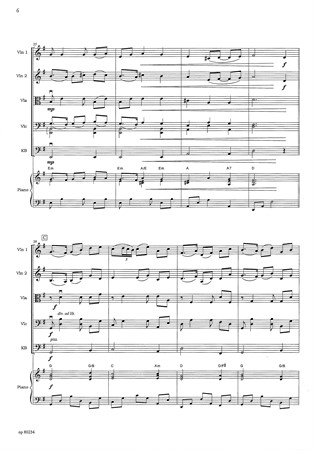 Inlaga exempel från partitur till Tröstevisa/Efter regnet - Musik för stråkorkester