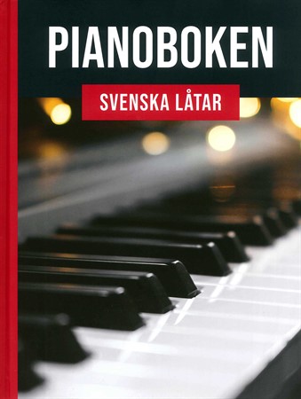 Omslag till Pianoboken: Svenska låtar med text, ackord och text, noter och ackordanalys