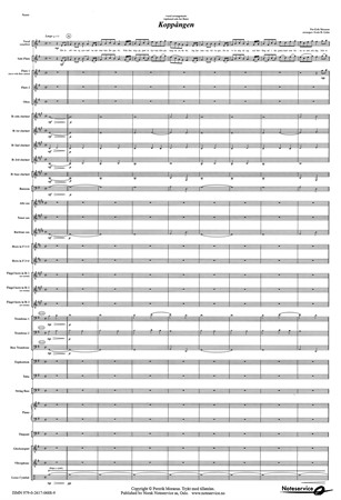 Notbild från partituret till Pererik Moreaus Koppången i arrangemang av Svein H. Giske.