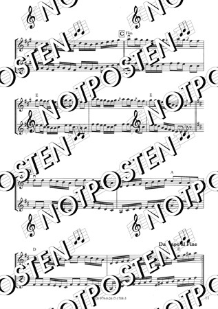 Notbild från Kattapols ... og 7 andre enkle slåtter! med noter för instrument i G-klav som fiol