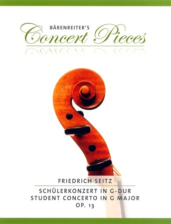 Omslag till Friedrich Seitz: Student Concerto in G Major Op. 13 för fiol och piano