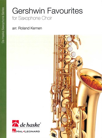 Omslag till notboken Gershwin Favourites: for Saxophone Choir med noter arrangerade för saxofoner