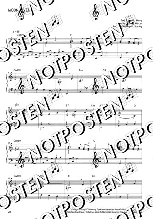 Notbild från Tema Standards: 23 Evegreens för piano med tidlösa låtar för piano