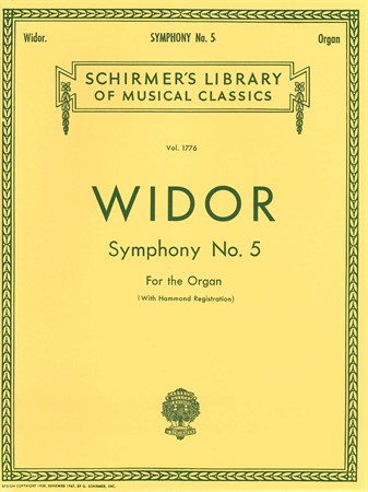 Omslag till Widor Symphony No. 5 for the Organ