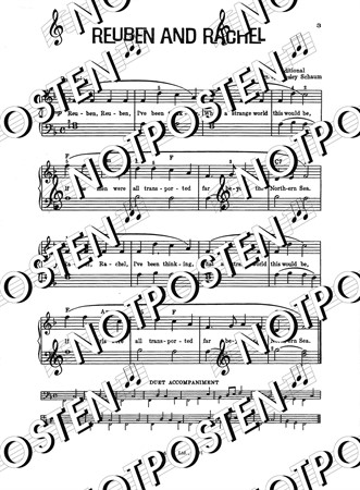 Notbild från Cowboy Folk & Country Songs for Piano or Organ med noter för piano eller orgel