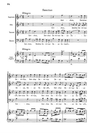 Inlaga till Haydn Missa brevis St Joannis de Deo - Orgelmässa för blandad kör SATB med klaverutdrag.