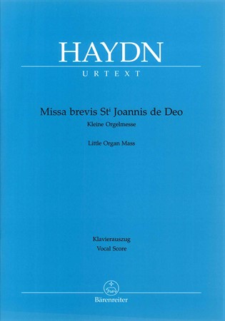 Omslag till Haydn Missa brevis St Joannis de Deo - Orgelmässa för blandad kör SATB med klaverutdrag.