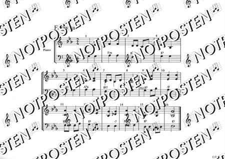 Notbild från pianokompet i Blandat för blåsare 1: Trestämmiga visor i lättspelade arrangemang