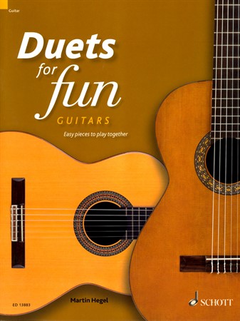 Omslag till notsamlingen Duets for Fun Guitars med enkla stycken att spela tillsamman på gitarr