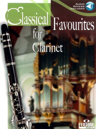 Omslag till notbiken Classical Favourites for Clarinet med noter till solo-klarinett och pianokomp