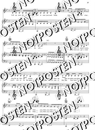 Notbild från Top Hits of 2023 med medelsvåra arrangemang för piano, sång och gitarr