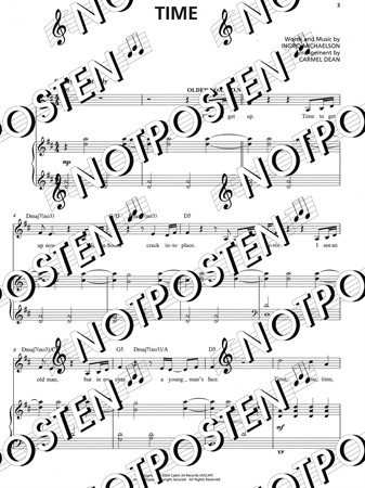 Notbild från notsamlingen The Notebook: The Musical (Vocal Selections)