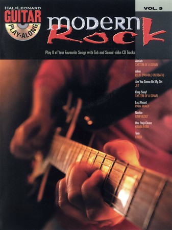 Modern Rock Guitar Playalong vol. 5 som hjälper dig att spela dina favoritlåtar på gitarr.